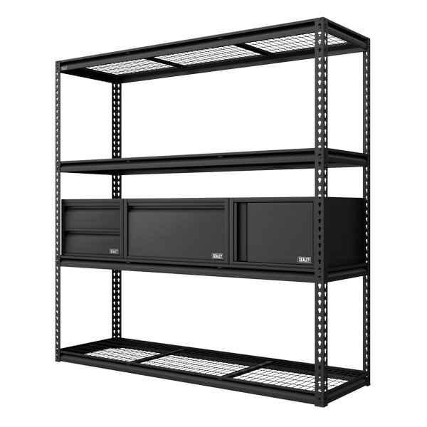 Sealey Heavy- Duty Modular Racking Kit with 3 Storage Units (5054630432217) APMRCOMBO1