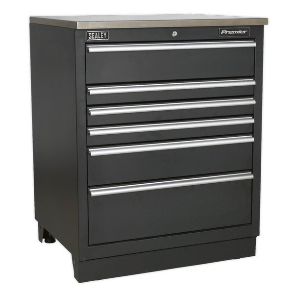 Sealey Premier™ Heavy- Duty Modular Floor Cabinet 6 Drawer 775mm (5051747944947) APMS03