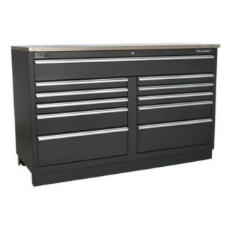 Sealey Premier™ Heavy- Duty Modular Floor Cabinet 11 Drawer 1550mm (5051747944954) APMS04