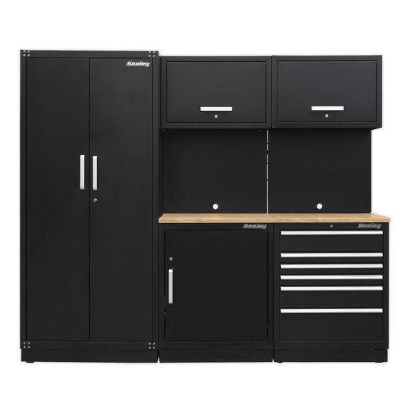 Sealey Premier™ Storage System with Hardwood Worktop 2.48m (5054511124491) APMSCOMBO1W