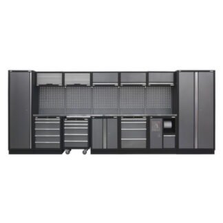 Sealey Superline PRO® Storage System with Stainless Worktop 4.92m (5054511124576) APMSSTACK01SS