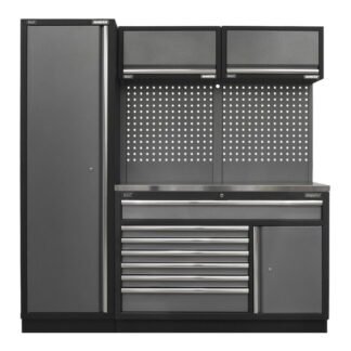 Sealey Superline PRO® Storage System with Stainless Steel Worktop 1.96m (5054630000775) APMSSTACK09SS