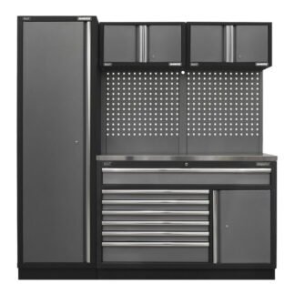 Sealey Superline PRO® Storage System with Stainless Steel Worktop 1.96m (5054630000836) APMSSTACK10SS
