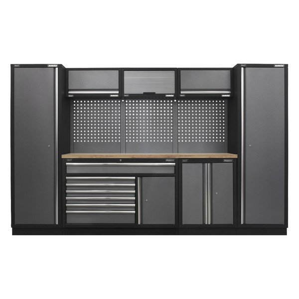 Sealey Superline PRO® Storage System with Pressed Wood Worktop 3.24m (5054630001017) APMSSTACK13W