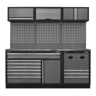 Sealey Superline PRO® Modular Storage System Combo with Stainless Steel Worktop (5054630001024) APMSSTACK14SS
