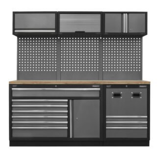 Sealey Superline PRO® Modular Storage System Combo with Pressed Wood Worktop (5054630001055) APMSSTACK14W