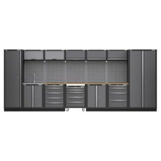 Sealey Superline PRO® Storage System with Pressed Wood Worktop 4.92m (5054630138188) APMSSTACK17W