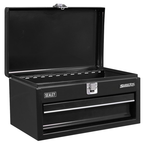 Sealey Superline Pro® Mini Toolbox with Drawer - Black (5054630457883) APMTB2