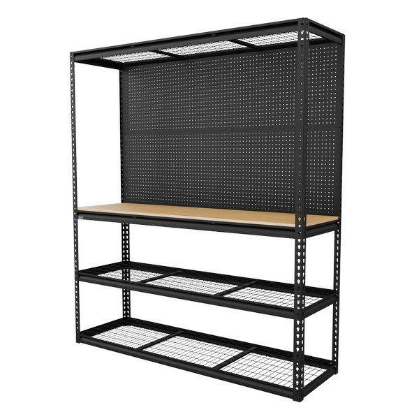 Sealey Heavy- Duty Modular Workbench with Racking & Pegboard 1820mm 300kg Capacity Per Level (5054630429248) APMWB1