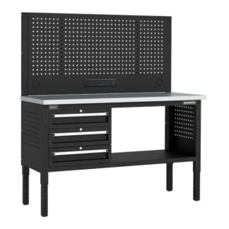 Sealey Superline PRO® Modular Workbench with 3 Drawers Stainless Steel Worktop 1525mm (5054630583292) APMWB60COMBO1SS