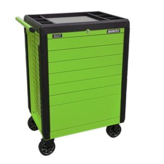 Sealey Superline PRO® Push- To- Open Rollcab 7 Drawer - Green (5054511597899) APPD7G