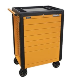 Sealey Superline PRO® Push- To- Open Rollcab 7 Drawer - Orange (5054511599787) APPD7O