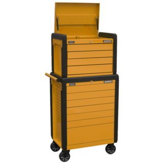 Sealey Superline PRO® Push- To- Open Topchest & Rollcab Combination 11 Drawer - Orange (5054630258305) APPDSTACKO