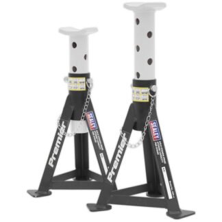 Sealey Premier Axle Stands (Pair) 3 Tonne Capacity per Stand - White (5054511373967) AS3