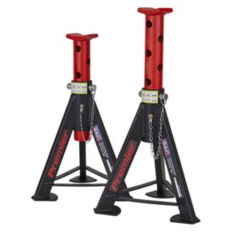 Sealey Premier Axle Stands (Pair) 6 Tonne Capacity per Stand - Red (5054511525489) AS6R
