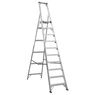 Sealey Industrial Step Ladder 10- Tread Aluminium - EN 131 (5054630480126) AXL10