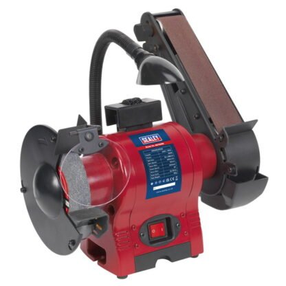 Sealey 150mm Bench Grinder with 50mm Belt Sander & Worklight 250W/230V (5051747727458) BG150BS