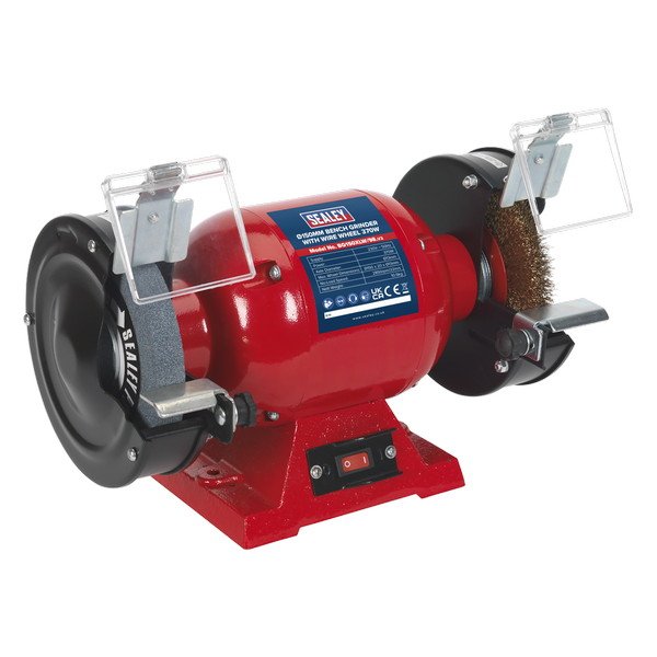 Sealey 150mm Bench Grinder with Wire Wheel 370W/230V (5024209000352) BG150XLW/98