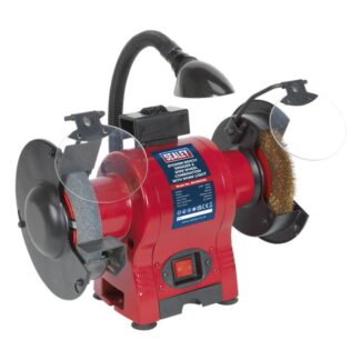 Sealey 150mm Bench Grinder & Wire Wheel Combination with Worklight 250W/230V (5051747727403) BG150XWL