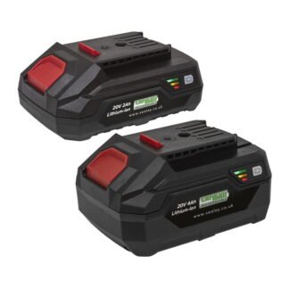 Sealey SV20 Series Power Tool Battery 20V 2Ah & 4Ah - Pack of 2 (5054630015106) BK24