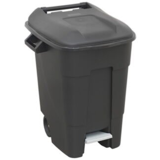 Sealey Refuse/Wheelie Bin with Foot Pedal 100L - Black (5054511254112) BM100P