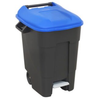 Sealey Refuse/Wheelie Bin with Foot Pedal 100L - Blue (5054511254099) BM100PB
