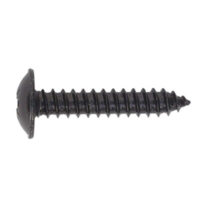 Sealey Self- Tapping Pozi Flanged Head Screw 4.8 x 25mm, Black - Pack of 100 (5054511058383) BST4825