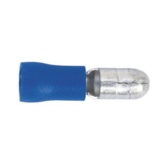 Sealey Male Bullet Terminal 5mm, Blue - Pack of 100 (5054511012309) BT11