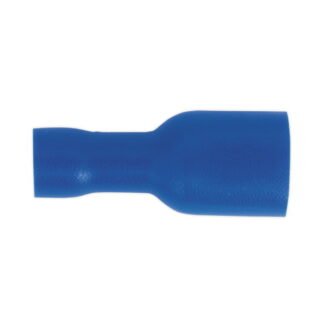 Sealey Fully Insulated Female Terminal 6.3mm, Blue - Pack of 100 (5054511012354) BT16
