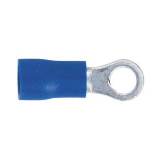 Sealey Easy- Entry Ring Terminal 4.3mm (4BA), Blue - Pack of 100 (5054511012446) BT24