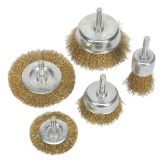 Sealey Crimped Wire Brush Set 5pc (5051747722989) BWBS05