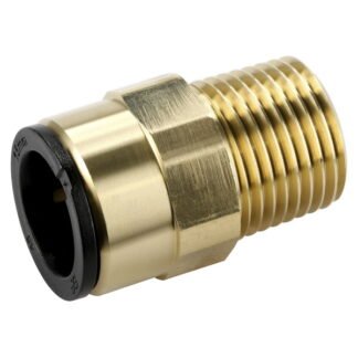 Sealey John Guest® Brass Straight Adaptor 15mm x 1/2IN BSPT (5024209645348) CAS15BSA