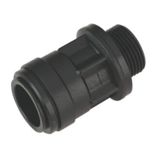 Sealey John Guest® Straight Adaptor 22mm x 3/4IN BSP - Pack of 2 (5024209628815) CAS22SA