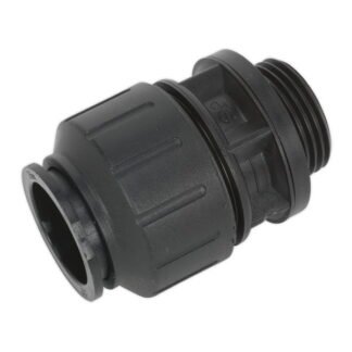 Sealey John Guest® Straight Adaptor 28mm x 1IN BSP - Pack of 2 (5051747848719) CAS28SA