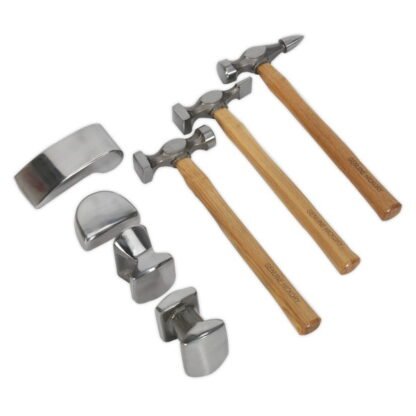 Sealey Drop- Forged Panel Beating Set with Hickory Shafts 7pc (5024209732987) CB507