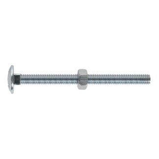 Sealey Zinc Plated Coach Bolt & Nut M6 x 75mm, DIN 603 - Pack of 100 (5054511037692) CBN675