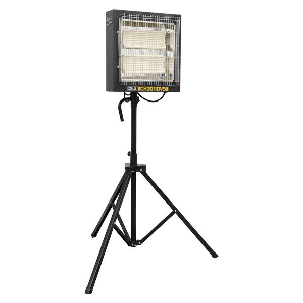 Sealey Ceramic Heater with Tripod Stand 1.2/2.4kW, 110V (5054630060373) CH30110VS