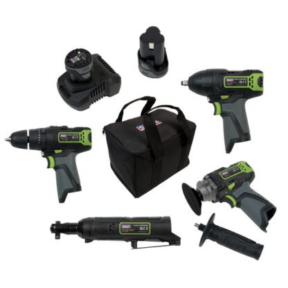 Sealey 4 x SV10.8 Series Cordless Power Tool Kit 10.8V - 2 Batteries (5054511978971) CP108VCOMBO1