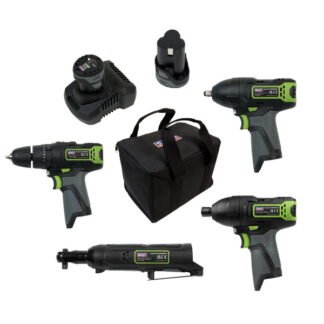 Sealey 4 x SV10.8 Series Cordless Power Tool Kit 10.8V - 2 Batteries (5054511978964) CP108VCOMBO2