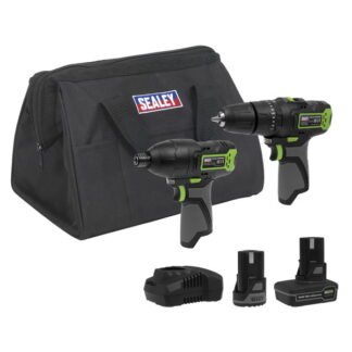 Sealey 2 x SV10.8 Series Cordless Power Tool Kit 10.8V - 2 Batteries (5054630275128) CP108VCOMBO3