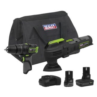 Sealey 2 x SV10.8 Series Cordless Power Tool Kit 10.8V - 2 Batteries (5054630275159) CP108VCOMBO5