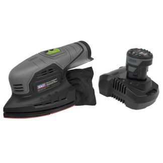 Sealey SV10.8 Series 150mm Cordless Detail Sander Kit 10.8V 2Ah (5054630263453) CP108VDS