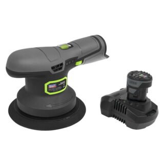 Sealey SV10.8 Series 150mm Cordless Dual Action Sander/Polisher Kit 10.8V 2Ah (5054630210488) CP108VSP