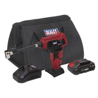 Sealey SV20 Series Cordless Tyre Inflator Kit 20V 2Ah (5054630000454) CP20VAPKIT1