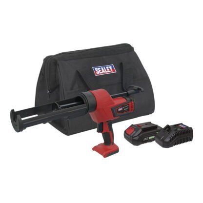 Sealey SV20 Series 310ml Cordless Caulking Gun Kit 20V 2Ah (5054630206511) CP20VCGKIT1