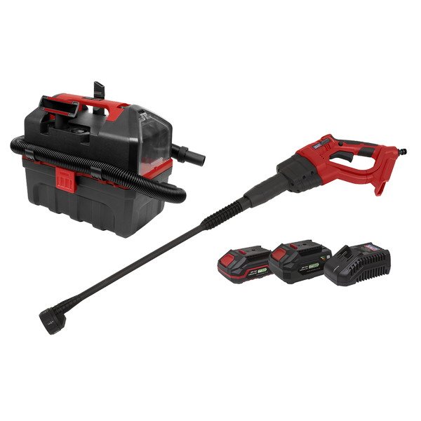 Sealey 2 x SV20 Series Cordless Power Tool Car Cleaning Kit 20V - 2 Batteries (5054630275869) CP20VCOMBO11