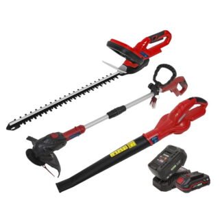 Sealey 3 x SV20 Series Cordless Garden Power Tool Kit 20V - 2 Batteries (5054630000768) CP20VCOMBO6