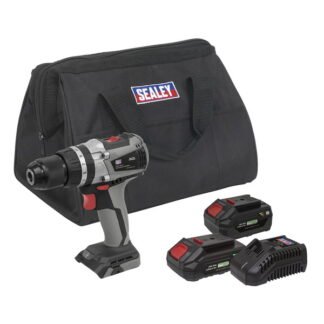 Sealey Premier SV20 Series 13mm Brushless Cordless Combi Drill Kit 20V - 2 Batteries (5054511696462) CP20VDDXKIT