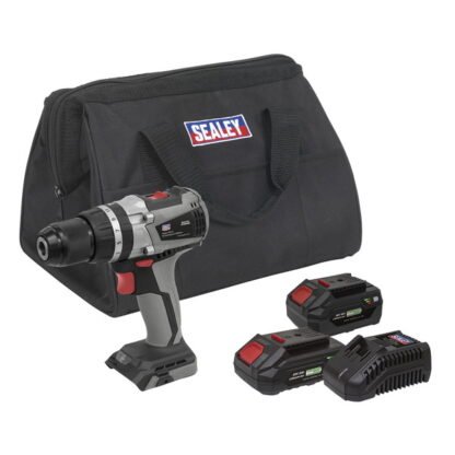 Sealey Premier SV20 Series 13mm Brushless Cordless Combi Drill Kit 20V - 2 Batteries (5054511696462) CP20VDDXKIT