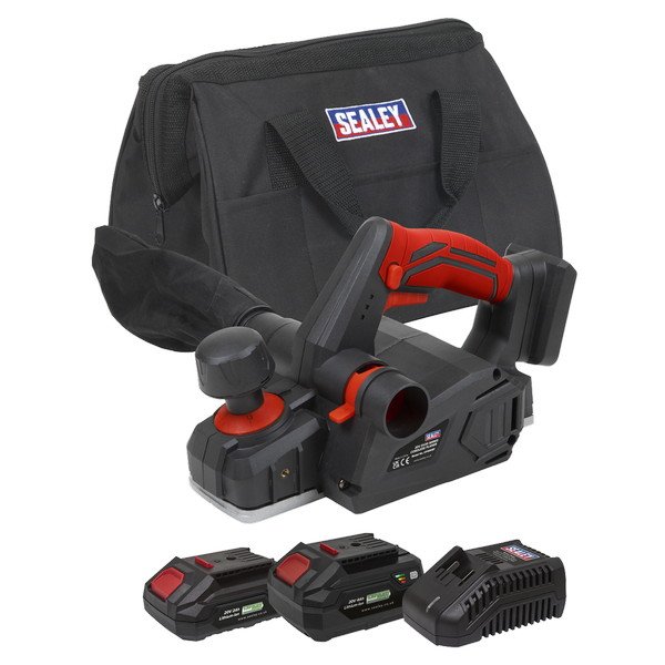 Sealey SV20 Series Cordless Planer Kit 20V - 2 Batteries (5054630339035) CP20VEPKIT